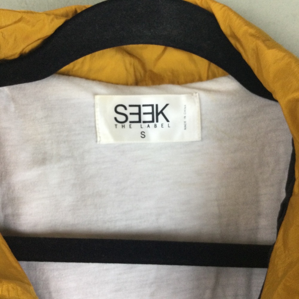 SEEK The Label Retro Geometric Print High Neck Windbreaker Size Small - Picture 3 of 6